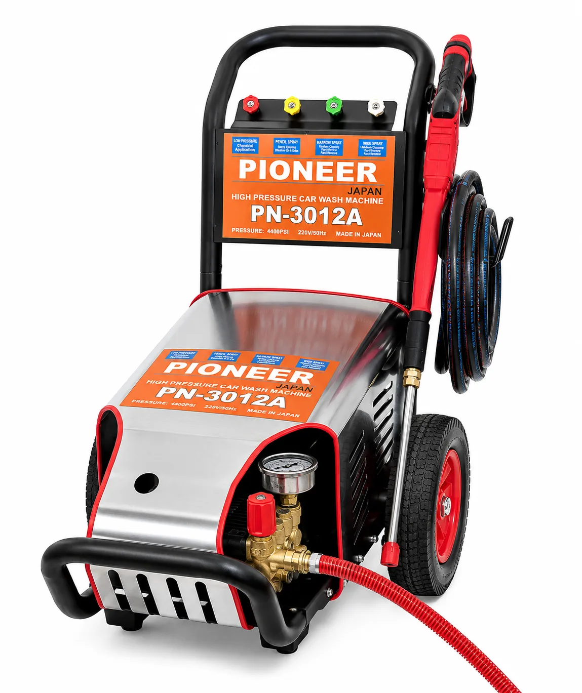 Pioneer PN-3012A High Pressure Car Wash Machine – 4400 PSI Industrial Pressure Washer