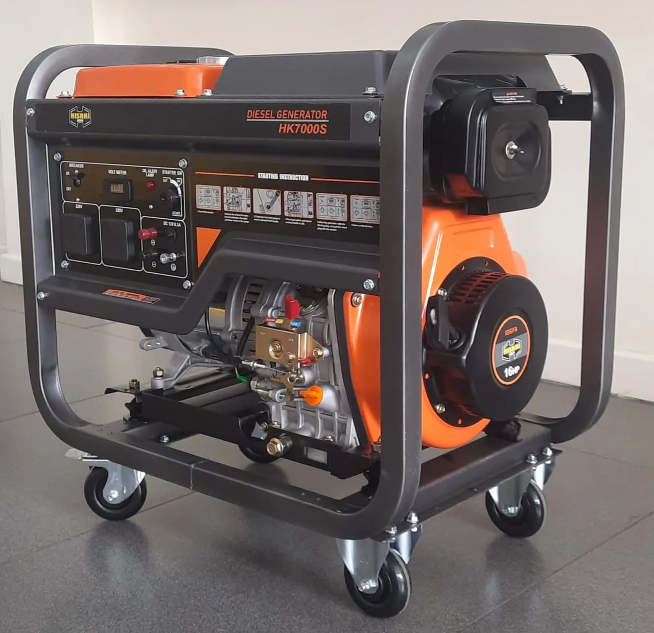 Hisaki HK7000S Diesel Generator (7 kW / 9.375 kVA)