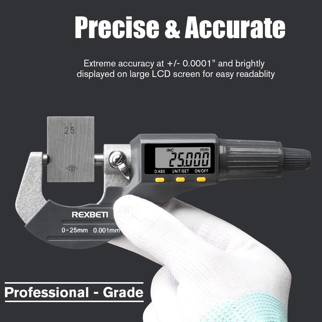 Digital Outside Micrometer 0–25mm (0.001mm Resolution)